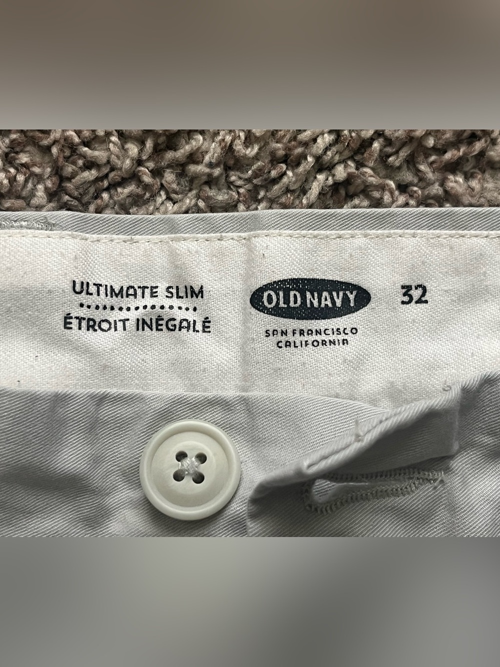 Old Navy Teal/Grey Flat-Front Chino Shorts set, like new - Picture 4 of 15